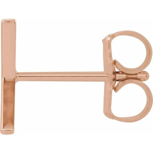 Rose Gold Initial Earring