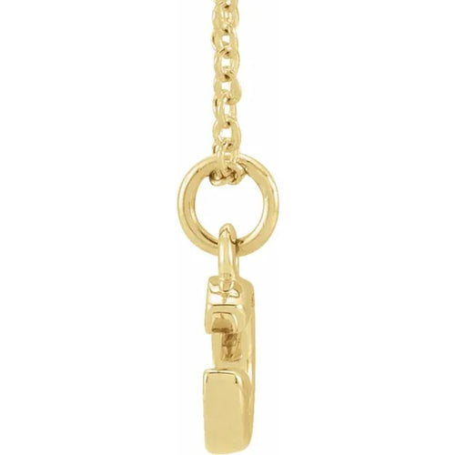 Yellow Gold Lab Diamond Petite Initial Necklace