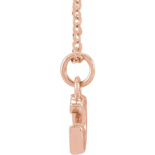 Rose Gold Lab Diamond Petite Initial Necklace