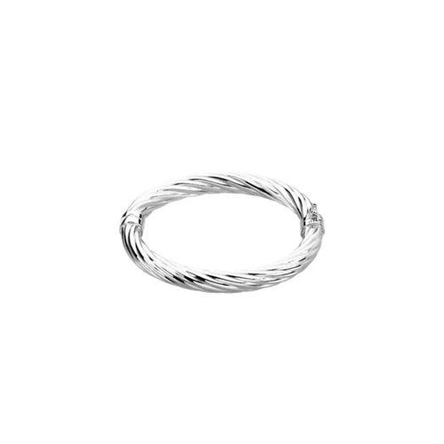 Sterling Silver 8 mm Hinged Bangle Bracelet