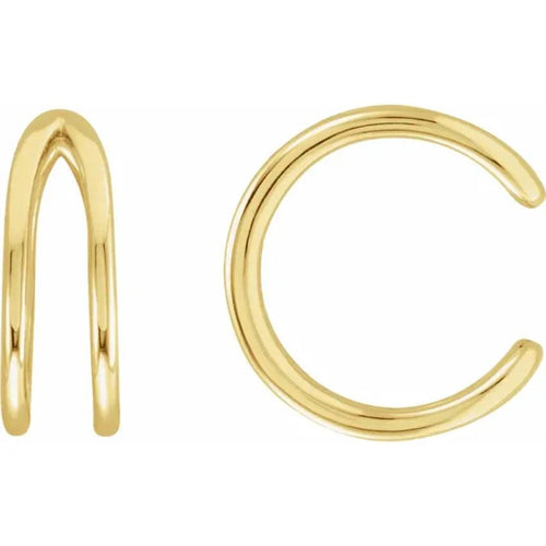 Yellow Gold Negative Space Ear Cuff