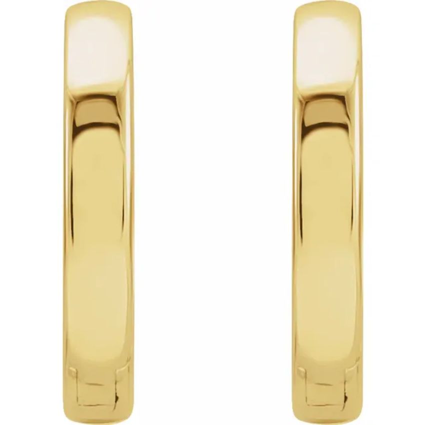 Yellow Gold Hinged Hoop Earrings