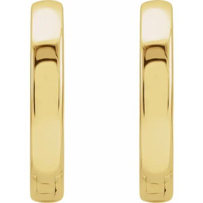 Yellow Gold Hinged Hoop Earrings