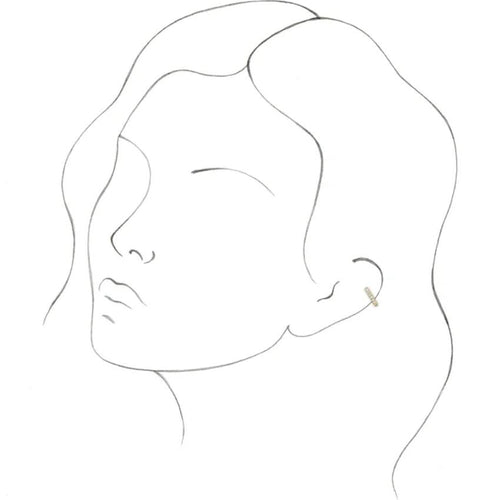 White Gold Round DIamond Ear Cuff