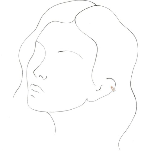 White Gold Negative Space Ear Cuff