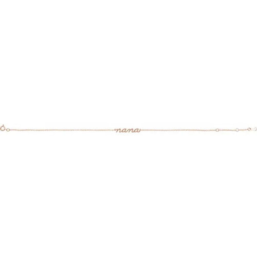 14K Rose Gold Lowercase Script Nana Bracelet