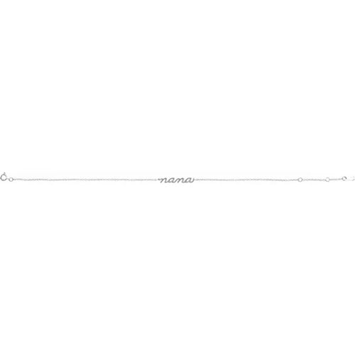 14K White Gold Lowercase Script Nana Bracelet