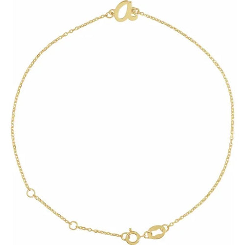 14K Yellow Gold Initial Bracelet