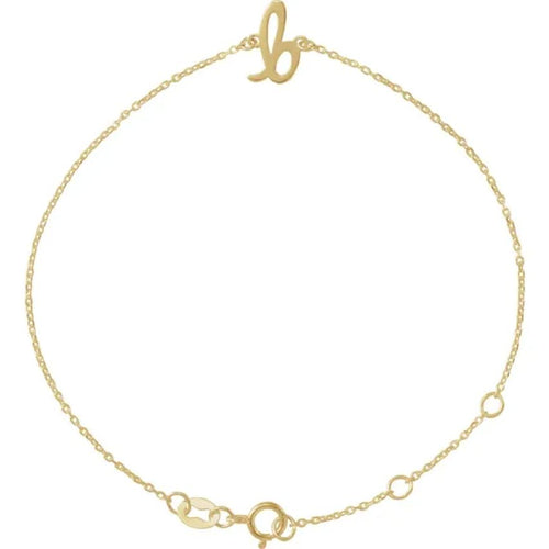 14K Yellow Gold Initial Bracelet