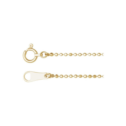 10K Gold Diamond-Cut Beaded Chain Bracelet