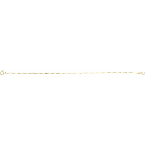 10K Gold Diamond-Cut Beaded Chain Bracelet