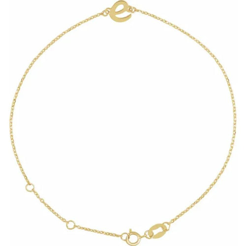 14K Yellow Gold Initial Bracelet