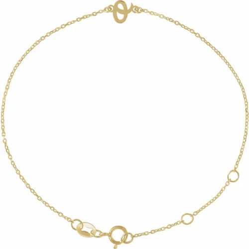 14K Yellow Gold Initial Bracelet