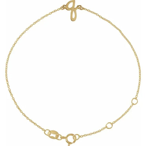 14K Yellow Gold Initial Bracelet